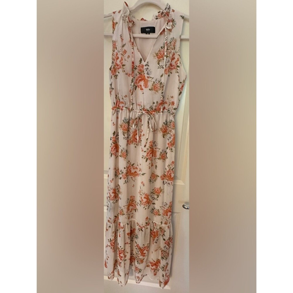 Mossimo Peach Maxi Sleeveless Dress Women's Sz XS